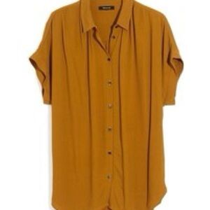 Madewell Mustard Button Down Shirt